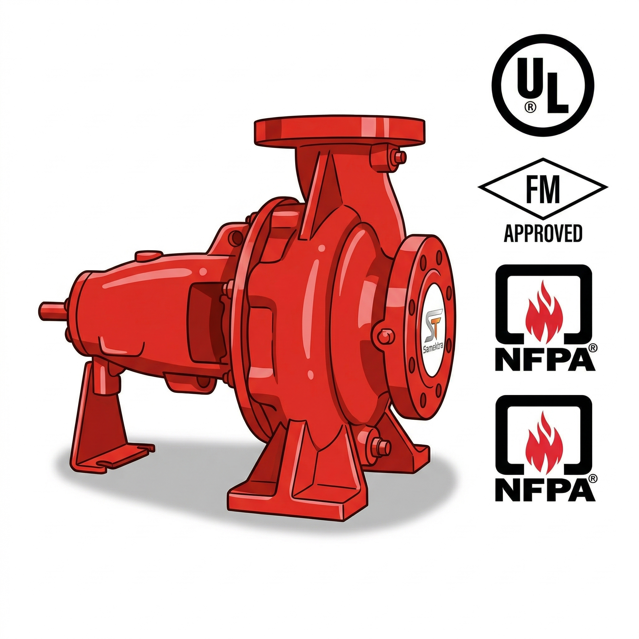 End-suction fire pump — UL Listed, FM Approved, NFPA 20 compliant